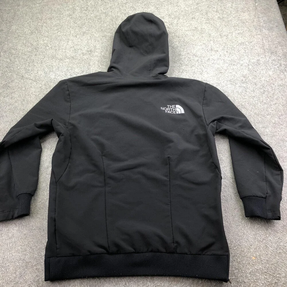 The North Face Hoodie Mens Small Black Pullover Fleece Tekno Zip Pockets